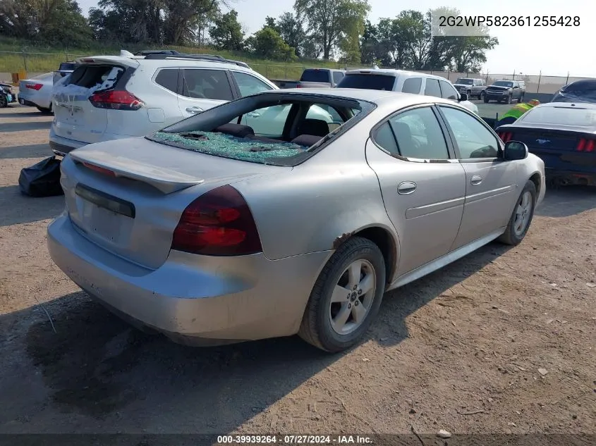 2006 Pontiac Grand Prix VIN: 2G2WP582361255428 Lot: 39939264