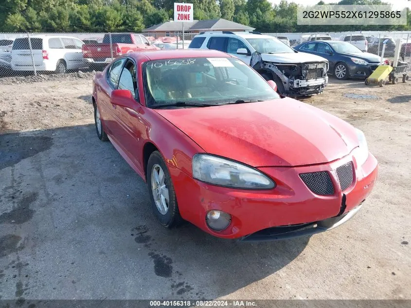 2006 Pontiac Grand Prix VIN: 2G2WP552X61295865 Lot: 40156318