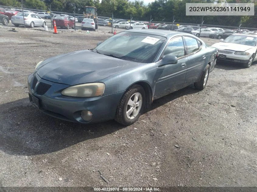 2006 Pontiac Grand Prix VIN: 2G2WP552361141949 Lot: 40228078