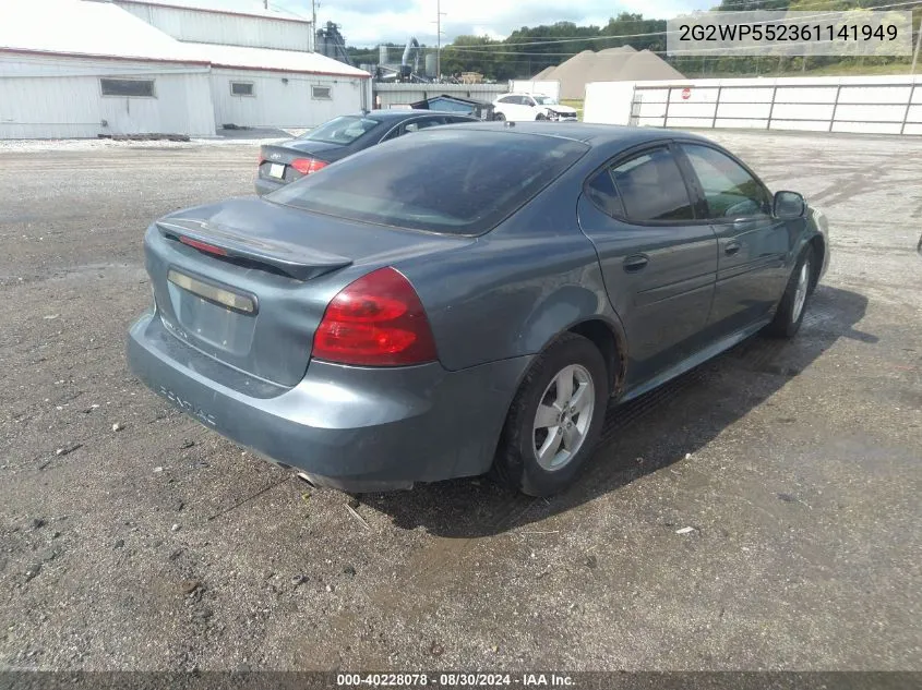 2006 Pontiac Grand Prix VIN: 2G2WP552361141949 Lot: 40228078