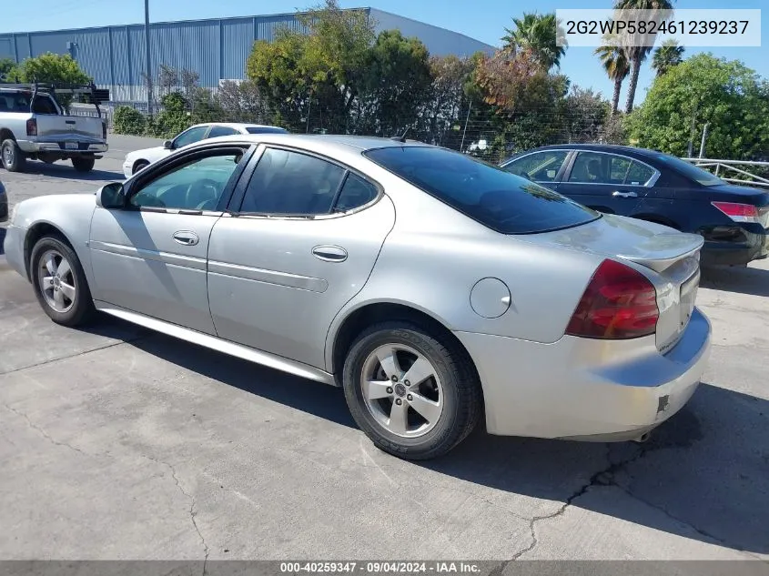 2006 Pontiac Grand Prix VIN: 2G2WP582461239237 Lot: 40259347