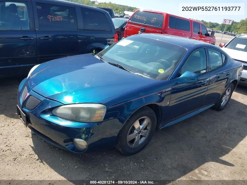 2G2WP552761193777 2006 Pontiac Grand Prix