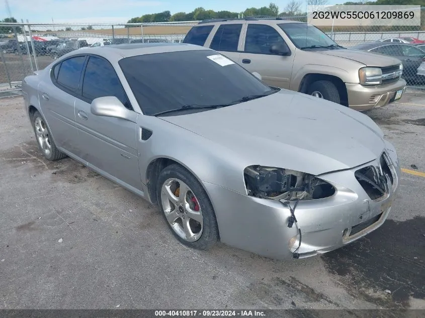 2006 Pontiac Grand Prix Gxp VIN: 2G2WC55C061209869 Lot: 40410817