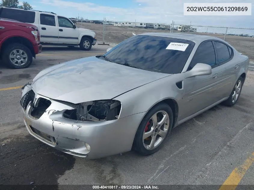 2006 Pontiac Grand Prix Gxp VIN: 2G2WC55C061209869 Lot: 40410817