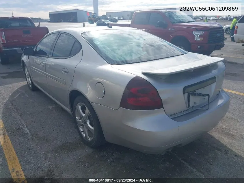 2006 Pontiac Grand Prix Gxp VIN: 2G2WC55C061209869 Lot: 40410817