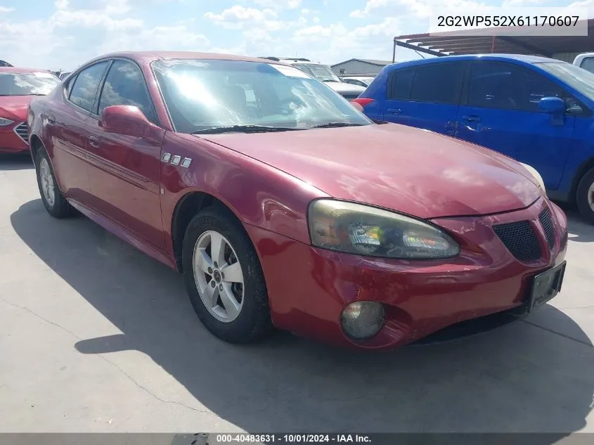 2006 Pontiac Grand Prix VIN: 2G2WP552X61170607 Lot: 40483631