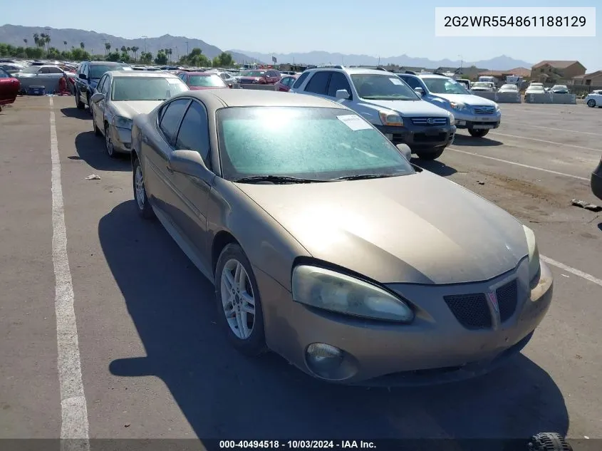 2006 Pontiac Grand Prix Gt VIN: 2G2WR554861188129 Lot: 40494518