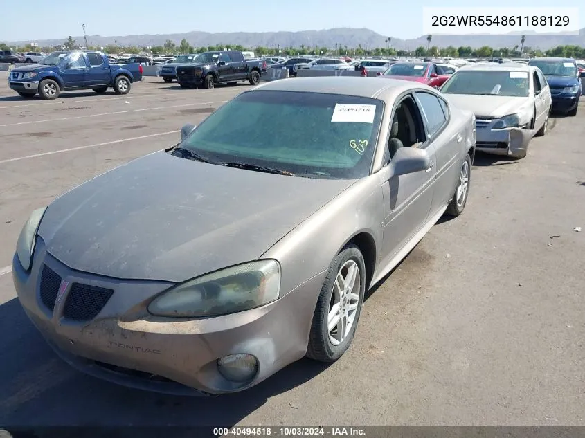 2006 Pontiac Grand Prix Gt VIN: 2G2WR554861188129 Lot: 40494518