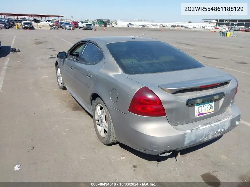 2006 Pontiac Grand Prix Gt VIN: 2G2WR554861188129 Lot: 40494518