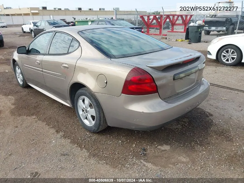 2006 Pontiac Grand Prix VIN: 2G2WP552X61272277 Lot: 40506839