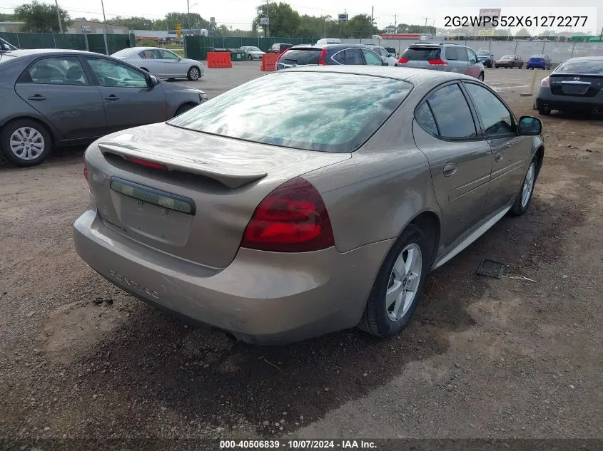 2006 Pontiac Grand Prix VIN: 2G2WP552X61272277 Lot: 40506839