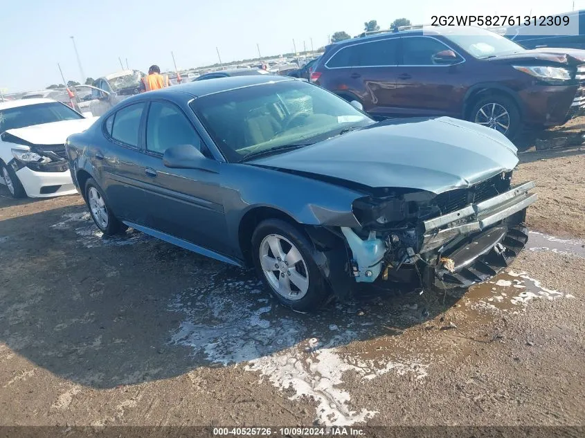 2006 Pontiac Grand Prix VIN: 2G2WP582761312309 Lot: 40525726