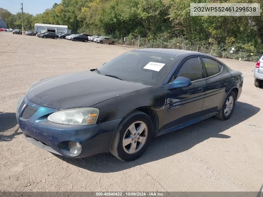 2006 Pontiac Grand Prix VIN: 2G2WP552461299538 Lot: 40540422