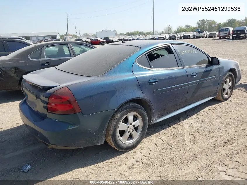 2006 Pontiac Grand Prix VIN: 2G2WP552461299538 Lot: 40540422