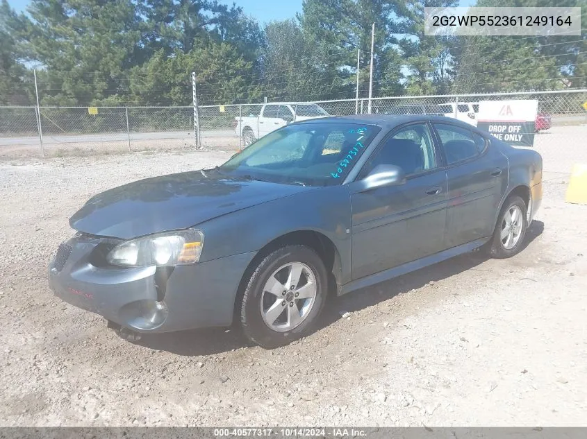 2006 Pontiac Grand Prix VIN: 2G2WP552361249164 Lot: 40577317