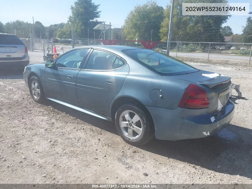 2006 Pontiac Grand Prix VIN: 2G2WP552361249164 Lot: 40577317