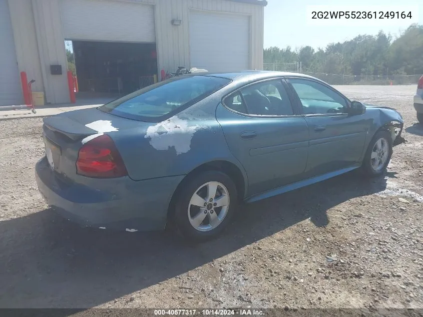 2006 Pontiac Grand Prix VIN: 2G2WP552361249164 Lot: 40577317