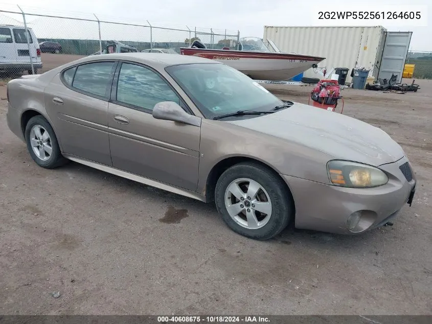 2006 Pontiac Grand Prix VIN: 2G2WP552561264605 Lot: 40608675