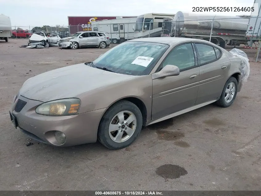 2006 Pontiac Grand Prix VIN: 2G2WP552561264605 Lot: 40608675