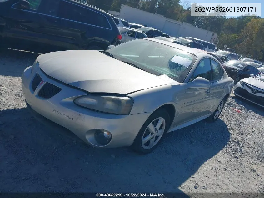 2006 Pontiac Grand Prix VIN: 2G2WP552661307171 Lot: 40652219