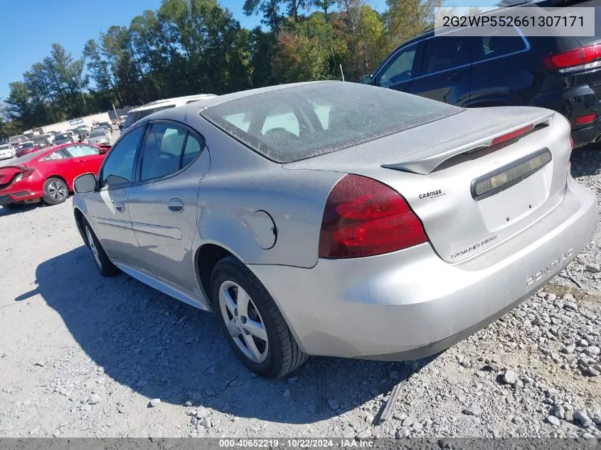 2006 Pontiac Grand Prix VIN: 2G2WP552661307171 Lot: 40652219