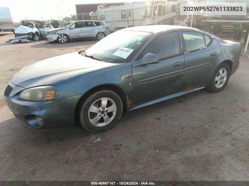 2006 Pontiac Grand Prix VIN: 2G2WP552761133823 Lot: 40667107