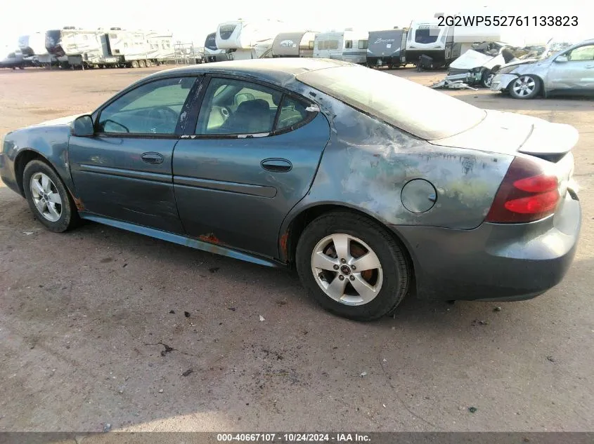 2006 Pontiac Grand Prix VIN: 2G2WP552761133823 Lot: 40667107