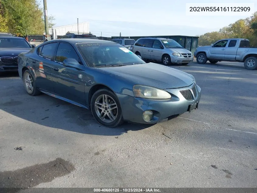 2006 Pontiac Grand Prix Gt VIN: 2G2WR554161122909 Lot: 40680125