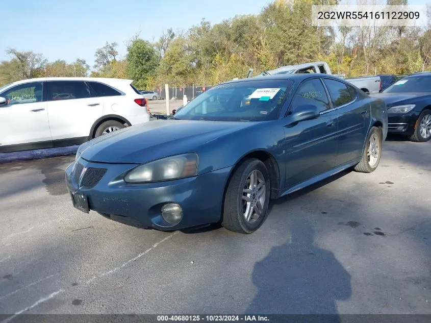 2006 Pontiac Grand Prix Gt VIN: 2G2WR554161122909 Lot: 40680125