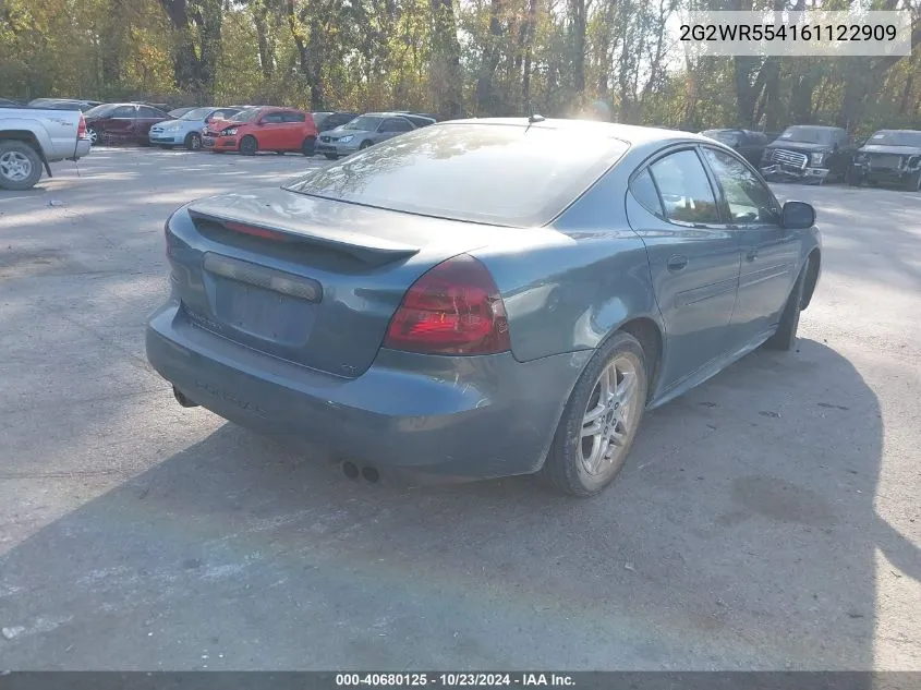 2006 Pontiac Grand Prix Gt VIN: 2G2WR554161122909 Lot: 40680125