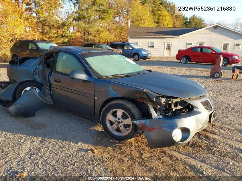 2006 Pontiac Grand Prix VIN: 2G2WP552361216830 Lot: 40682974