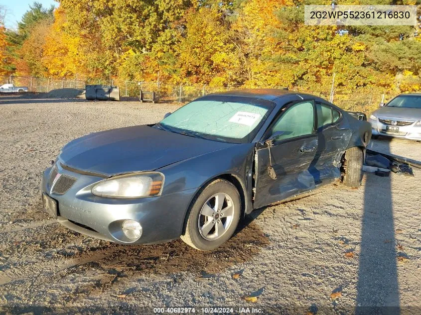 2006 Pontiac Grand Prix VIN: 2G2WP552361216830 Lot: 40682974