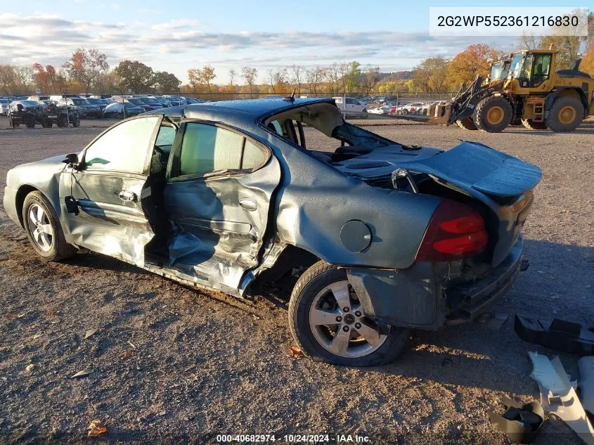 2006 Pontiac Grand Prix VIN: 2G2WP552361216830 Lot: 40682974