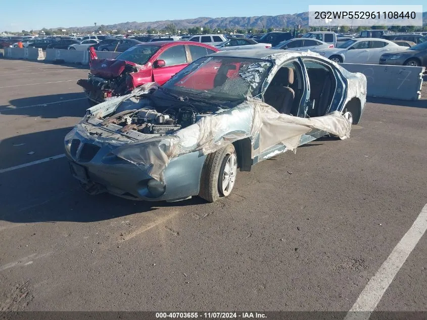 2006 Pontiac Grand Prix VIN: 2G2WP552961108440 Lot: 40703655