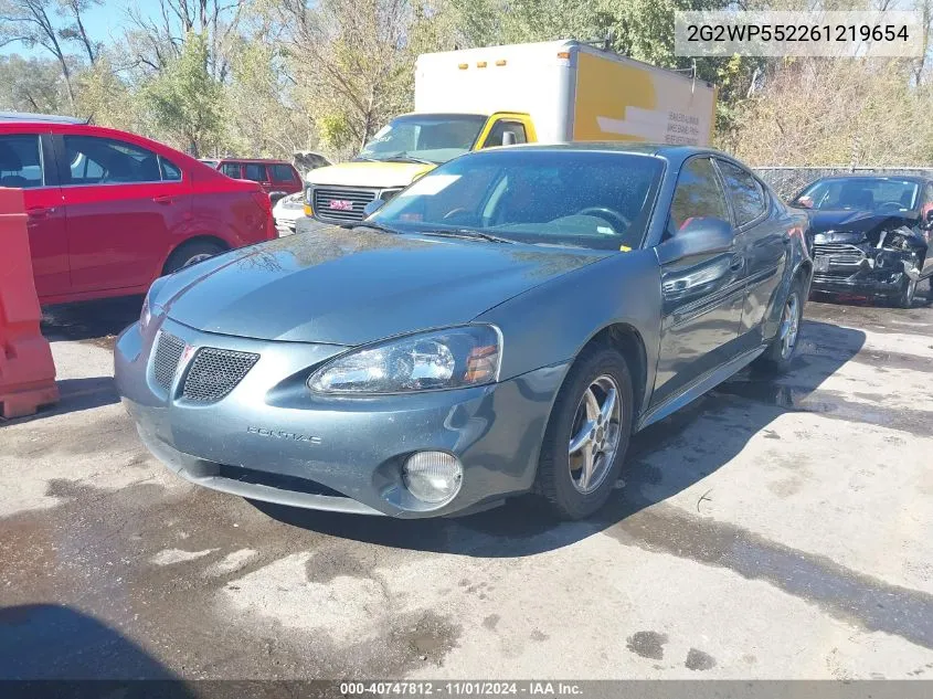 2006 Pontiac Grand Prix VIN: 2G2WP552261219654 Lot: 40747812