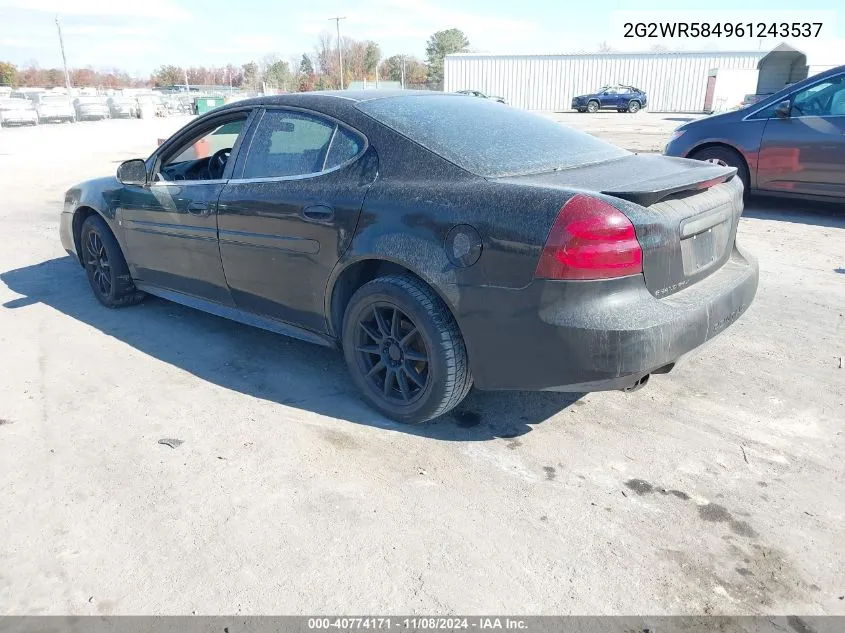 2006 Pontiac Grand Prix Gt VIN: 2G2WR584961243537 Lot: 40774171