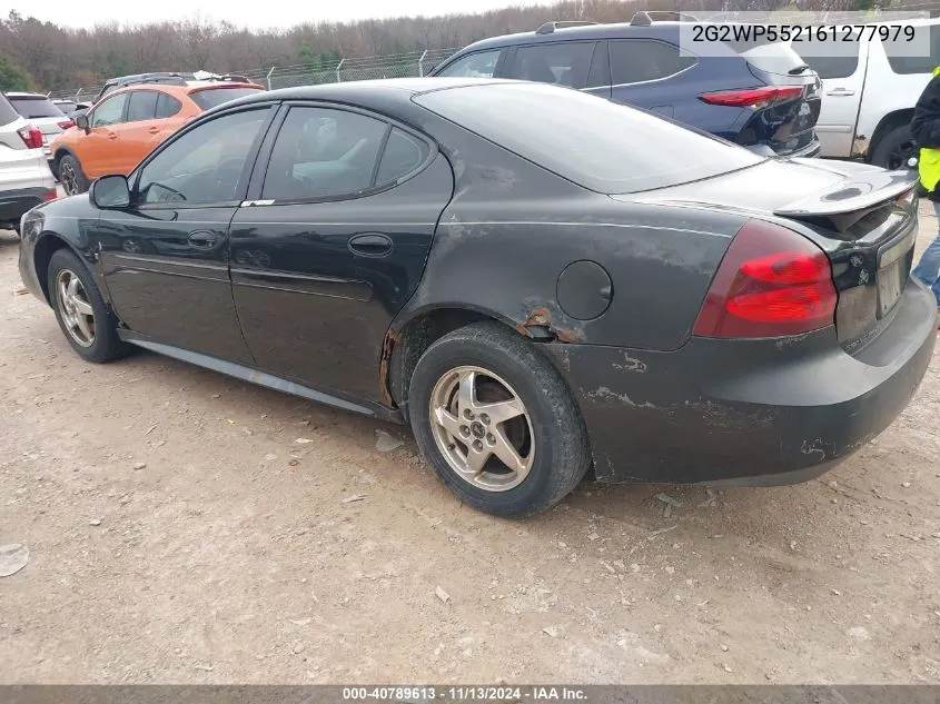 2006 Pontiac Grand Prix VIN: 2G2WP552161277979 Lot: 40789613