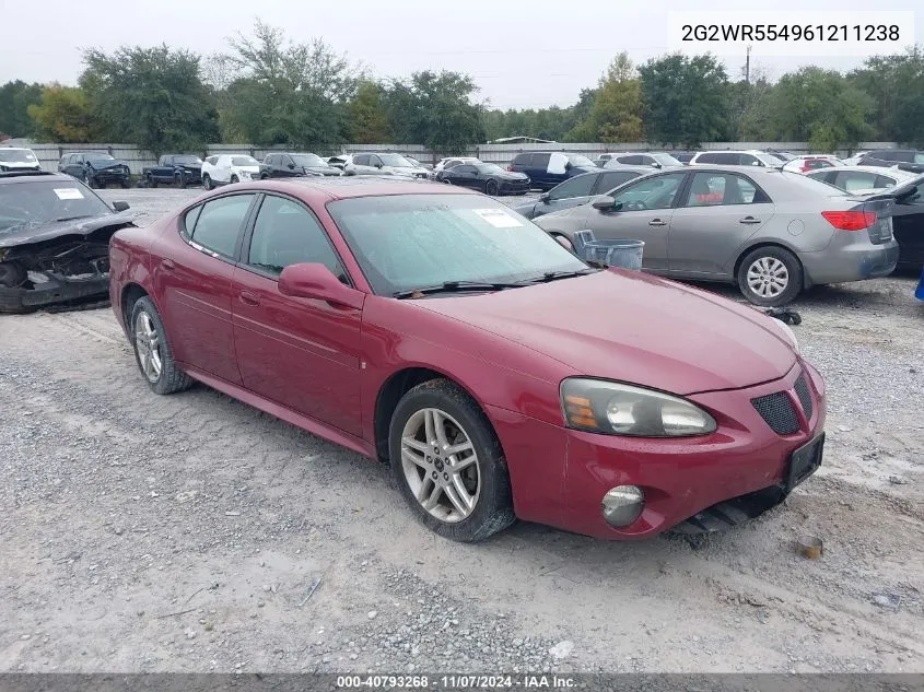 2006 Pontiac Grand Prix Gt VIN: 2G2WR554961211238 Lot: 40793268