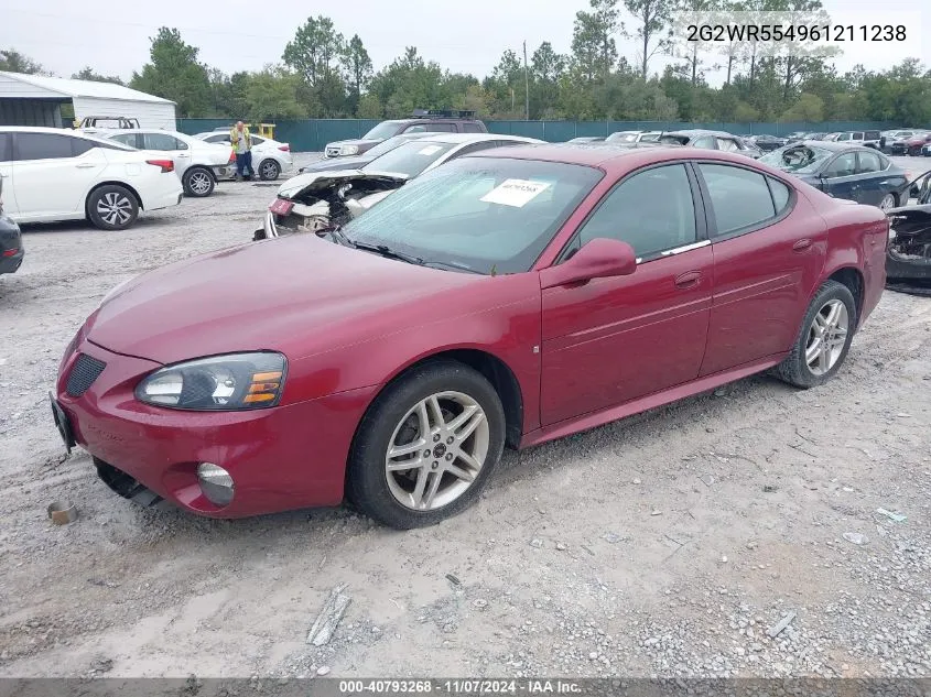 2006 Pontiac Grand Prix Gt VIN: 2G2WR554961211238 Lot: 40793268