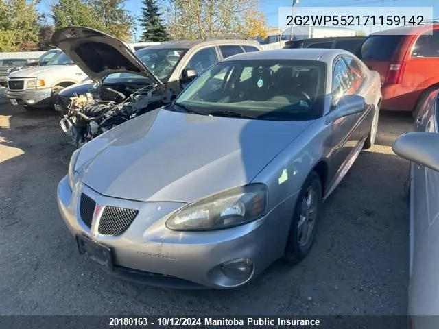 2007 Pontiac Grand Prix VIN: 2G2WP552171159142 Lot: 20180163