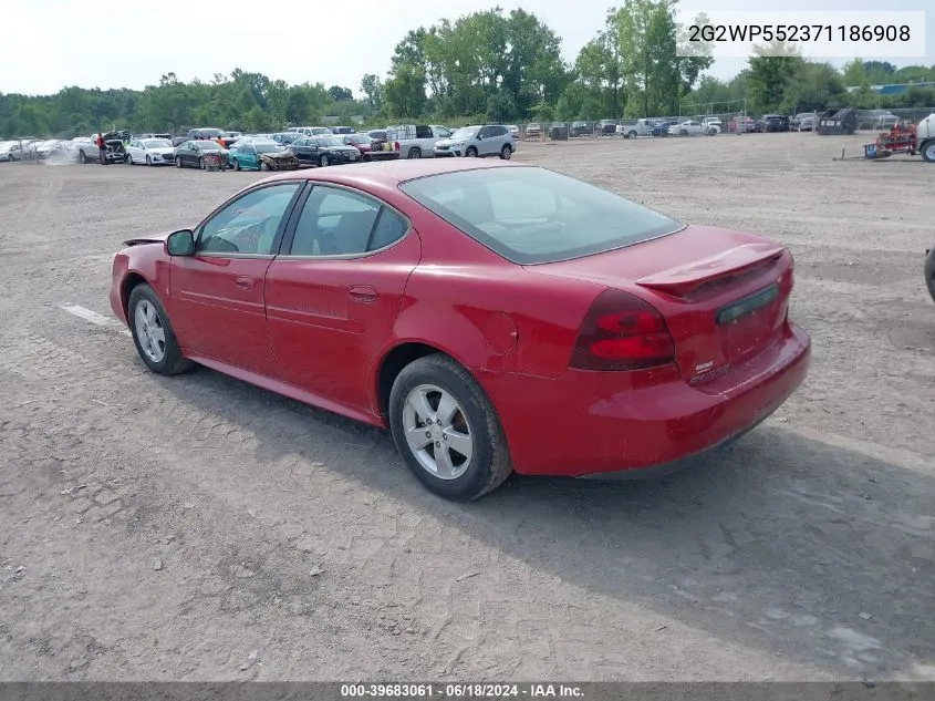 2007 Pontiac Grand Prix VIN: 2G2WP552371186908 Lot: 39683061