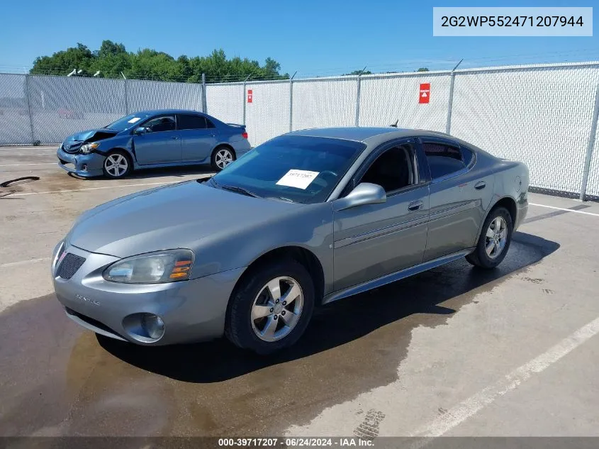 2007 Pontiac Grand Prix VIN: 2G2WP552471207944 Lot: 39717207