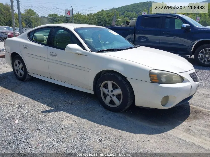 2007 Pontiac Grand Prix VIN: 2G2WP552X71208483 Lot: 40216386