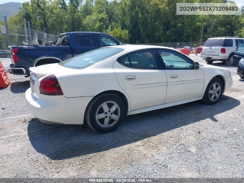 2007 Pontiac Grand Prix VIN: 2G2WP552X71208483 Lot: 40216386