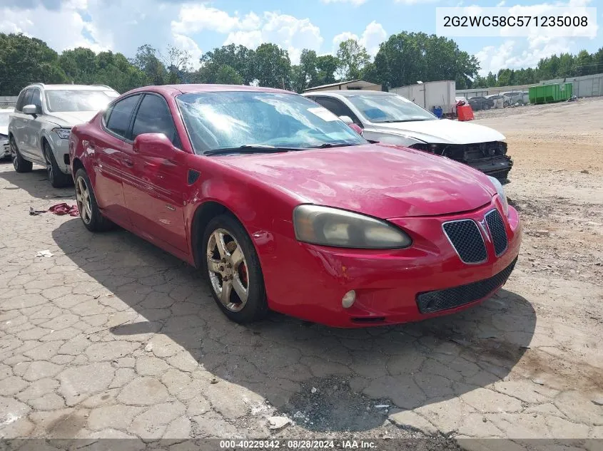 2007 Pontiac Grand Prix Gxp VIN: 2G2WC58C571235008 Lot: 40229342