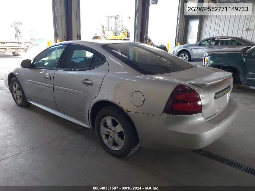 2G2WP552771149733 2007 Pontiac Grand Prix