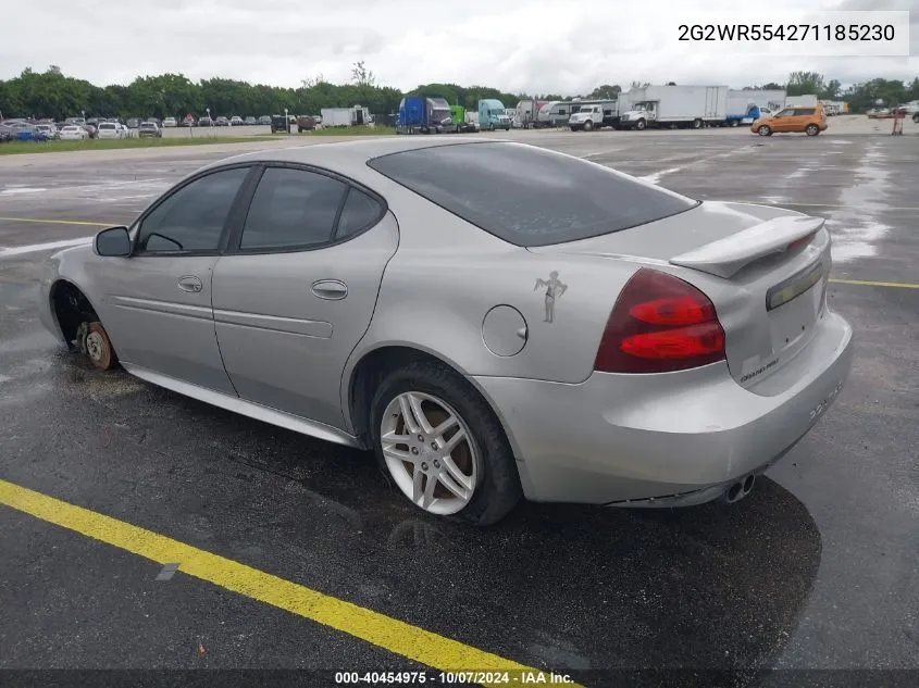 2007 Pontiac Grand Prix Gt VIN: 2G2WR554271185230 Lot: 40454975