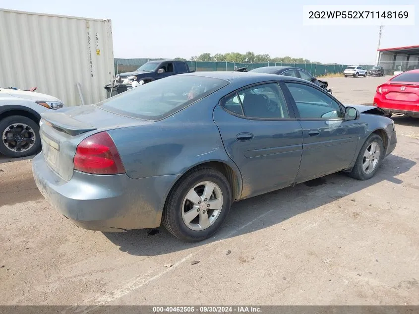 2007 Pontiac Grand Prix VIN: 2G2WP552X71148169 Lot: 40462505