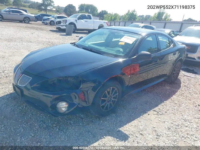 2007 Pontiac Grand Prix VIN: 2G2WP552X71198375 Lot: 40506173