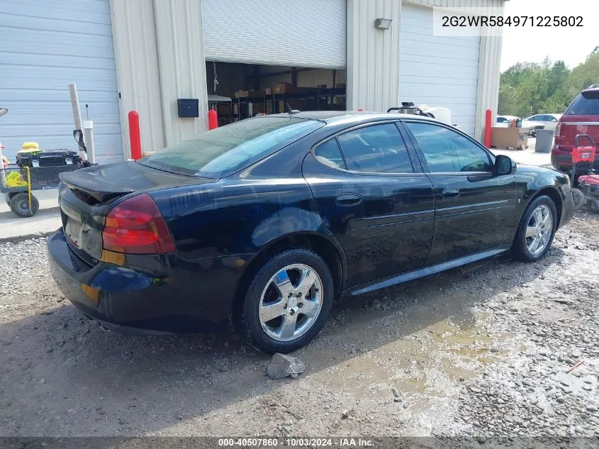 2007 Pontiac Grand Prix Gt VIN: 2G2WR584971225802 Lot: 40507860